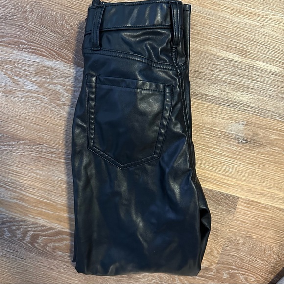 Curve Love Vegan Leather Ankle Straight Pant - Picture 5 of 6